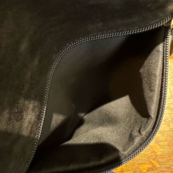 Vintage Moschino Black Suede & Gold Studded Clutch Bag - Picture 7 of 11